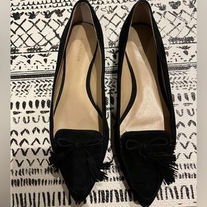 Ann Taylor Black Suede Loafers
